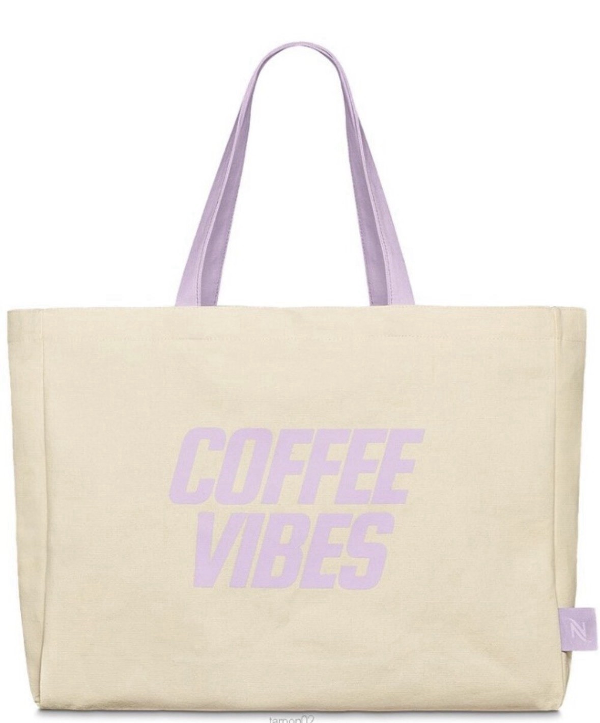Nespresso Coffee Vibes Lavender Tote Reusable Bag & Yellow Yuzu Barista Ice Tray