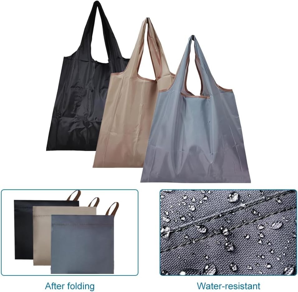 Collapsible Reusable Grocery Bags Heavy-Duty Shopping Tote Box Reinforced Handle