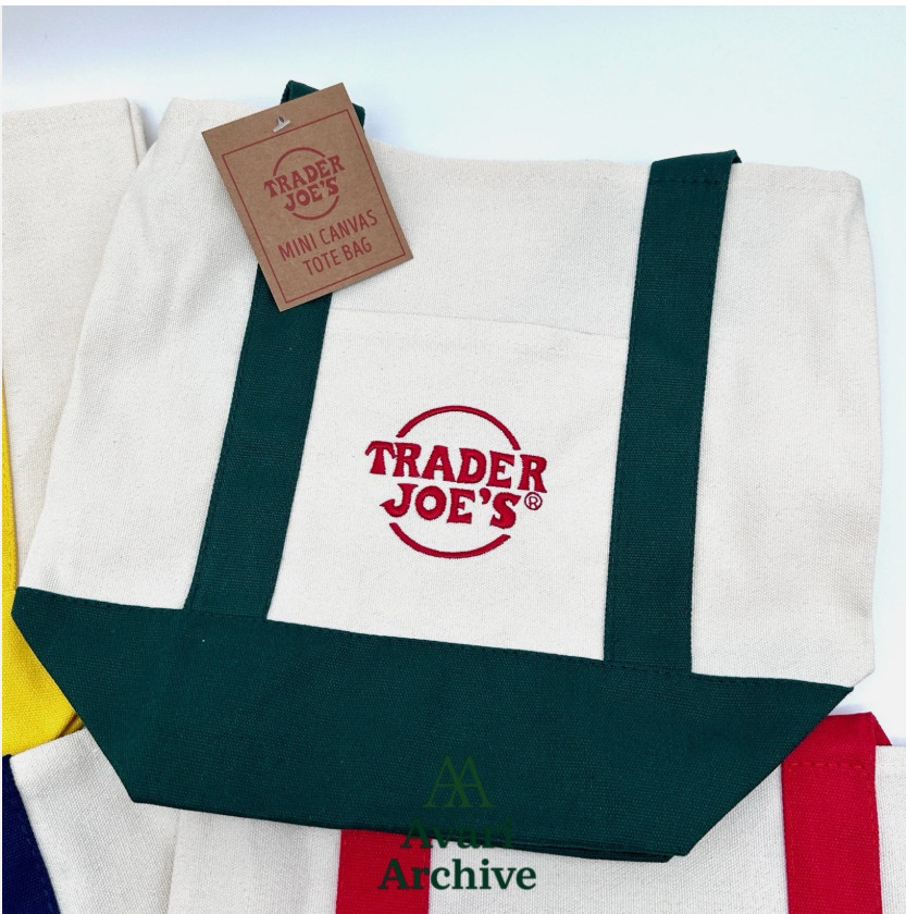 Dreamy purple Trader Joe’s Pastel Mini Canvas Tote Bags New Year gift bag