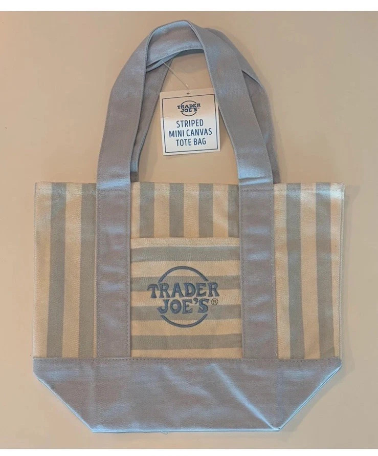 Trader Joe’s Canvas Large Purple Shopping Bag Limited Tote Lavender New W/Tags