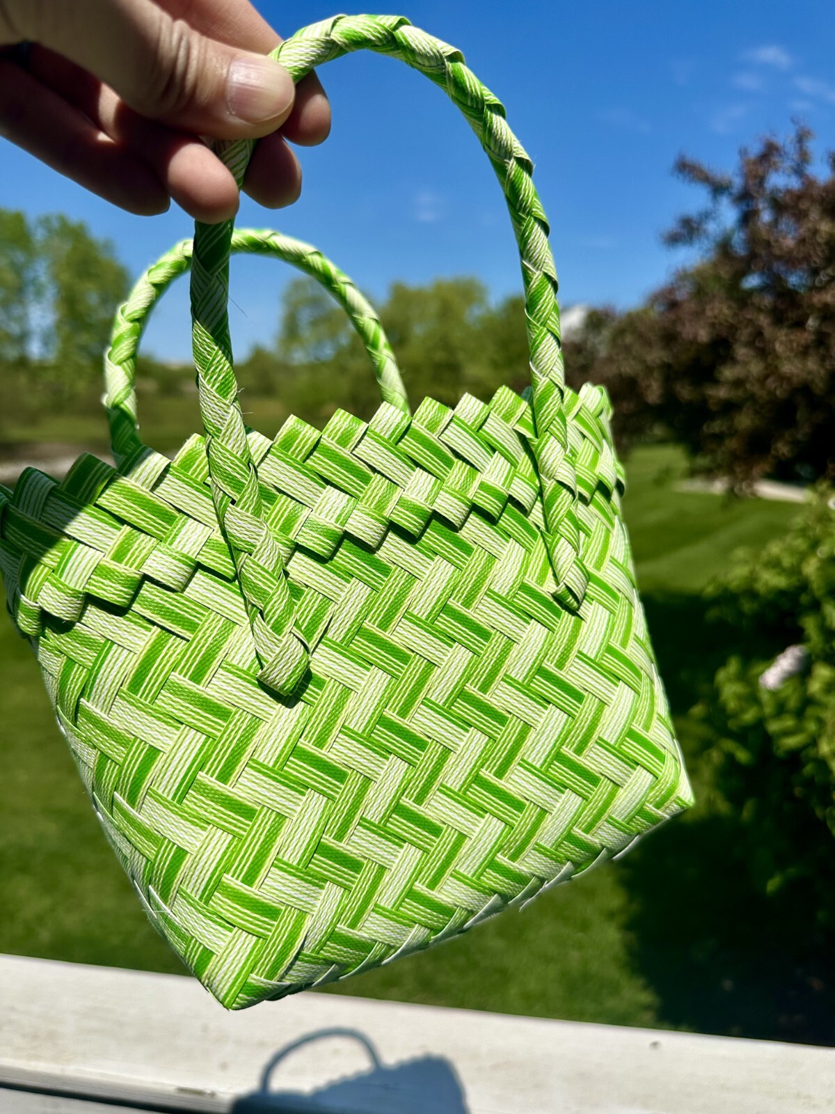 Woven Basket Multi-functional Beach Bag Reusable Grocery Shopping Bag Tote Bag