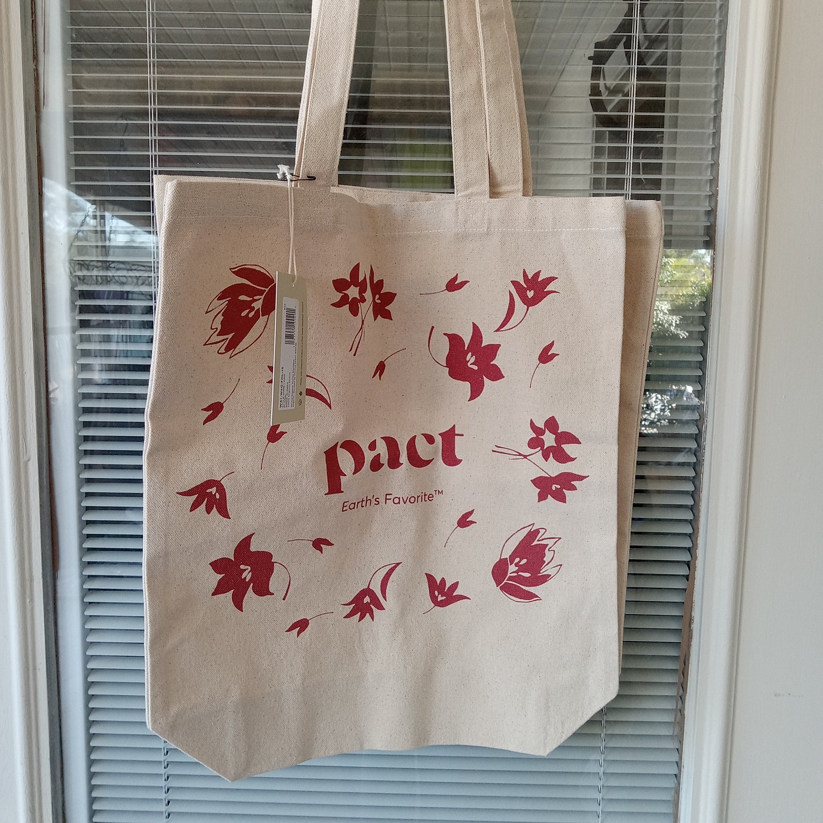 2 Pact Organic Cotton Totes Reusable Floral 2 Totes Total