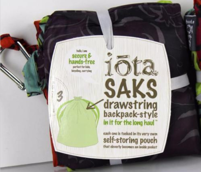 C.R. Gibson iota Eco SAKS Drawstring Backpack – Style Pack of 3 – Farmstand