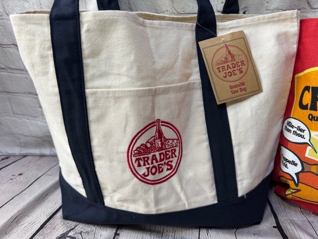 Lot of Trader Joe’s Bag Bundle 4 TOTAL Canvas Cheese Comfort Foods Philadelphia