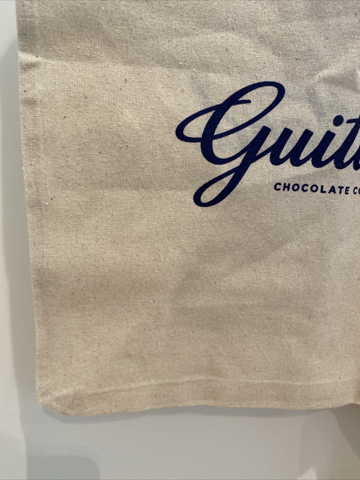 Guittard Chocolate Double Handle Canvas Ivory Tote Bag