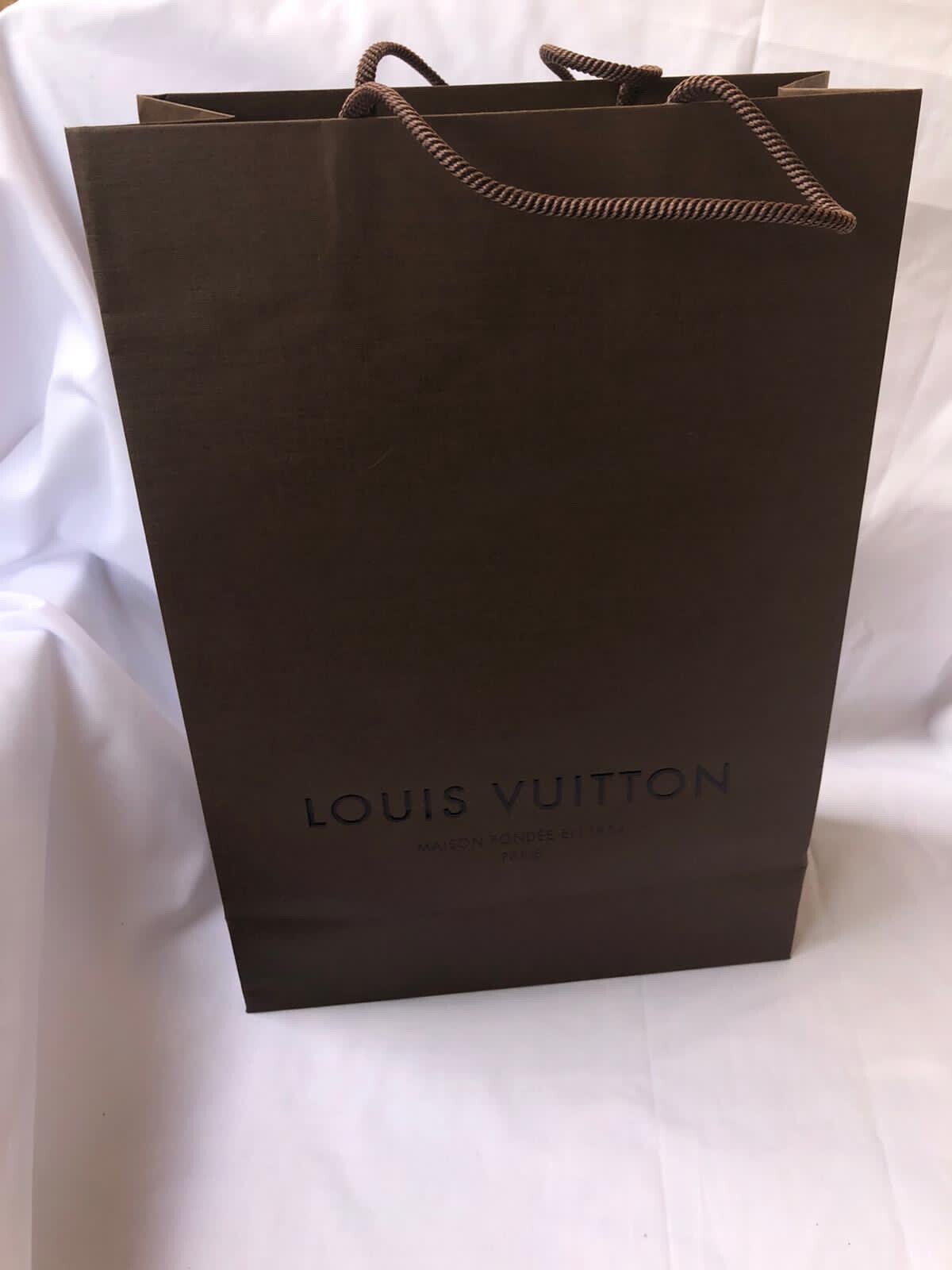 Louis Vuitton Paper Shopping Bag Reusable Brown 14″ x 9.6″ x 4.3″