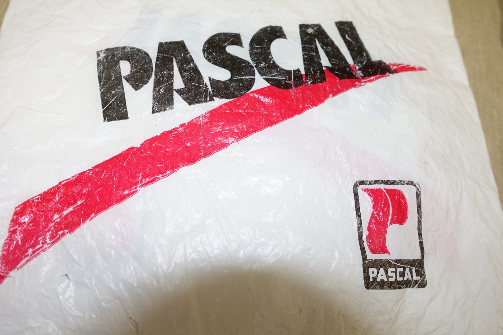 *VTG* 1980s PASCAL Hardware Store 7″ x 9″ Plastic SHOPPING BAG Canada Québec Vis
