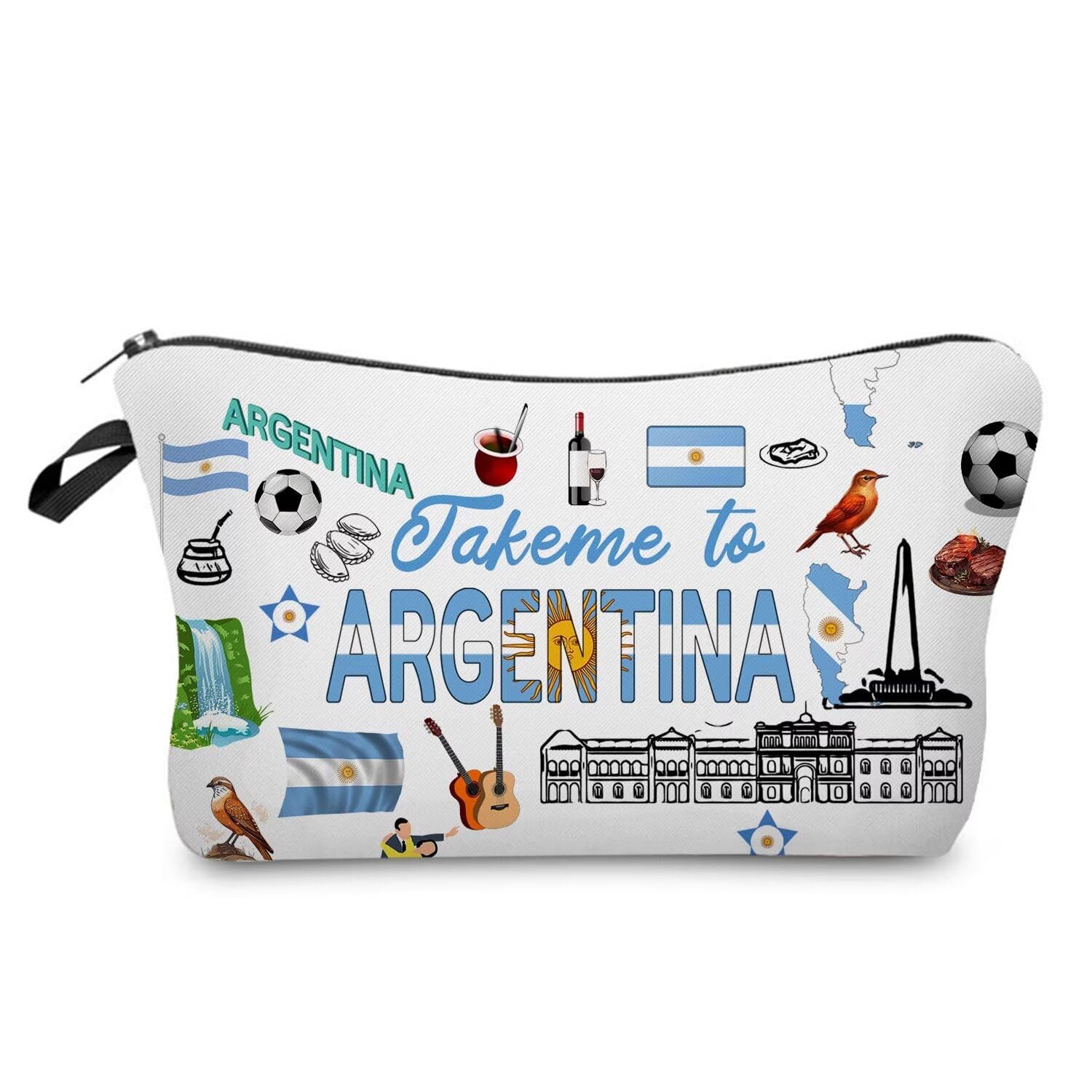 Livel lhood Take Me To Argentina Makeup Bag Cute Small Organizer hzz17108