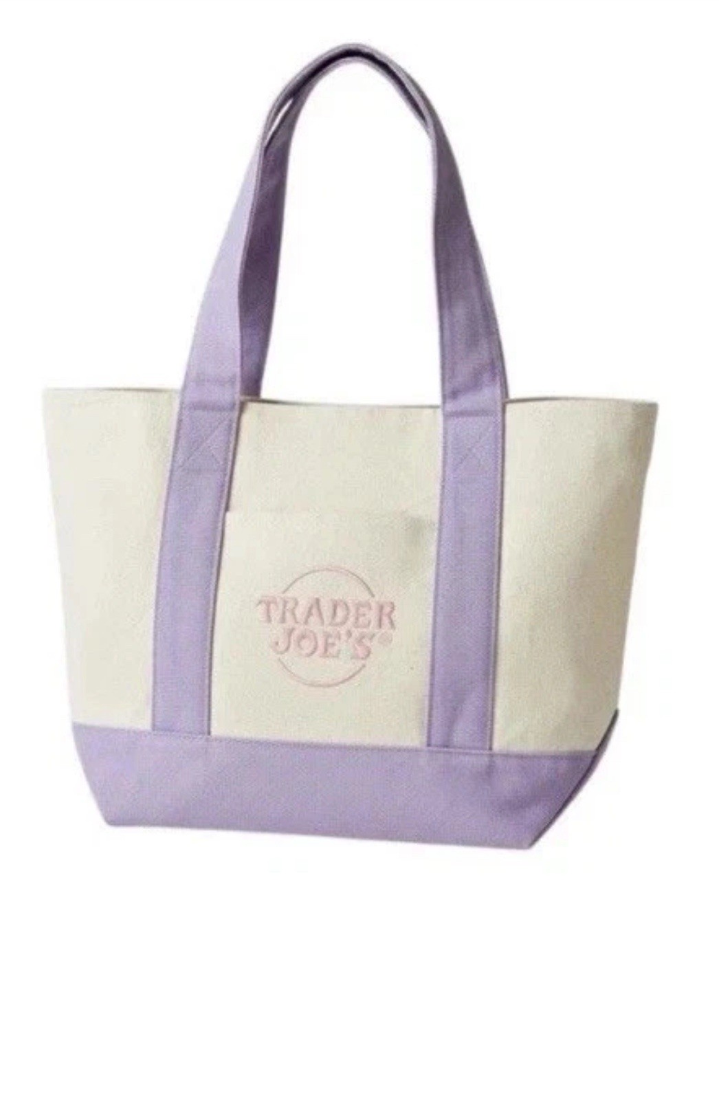 Trader Joe’s Big And Small Lavender Canvas Totes