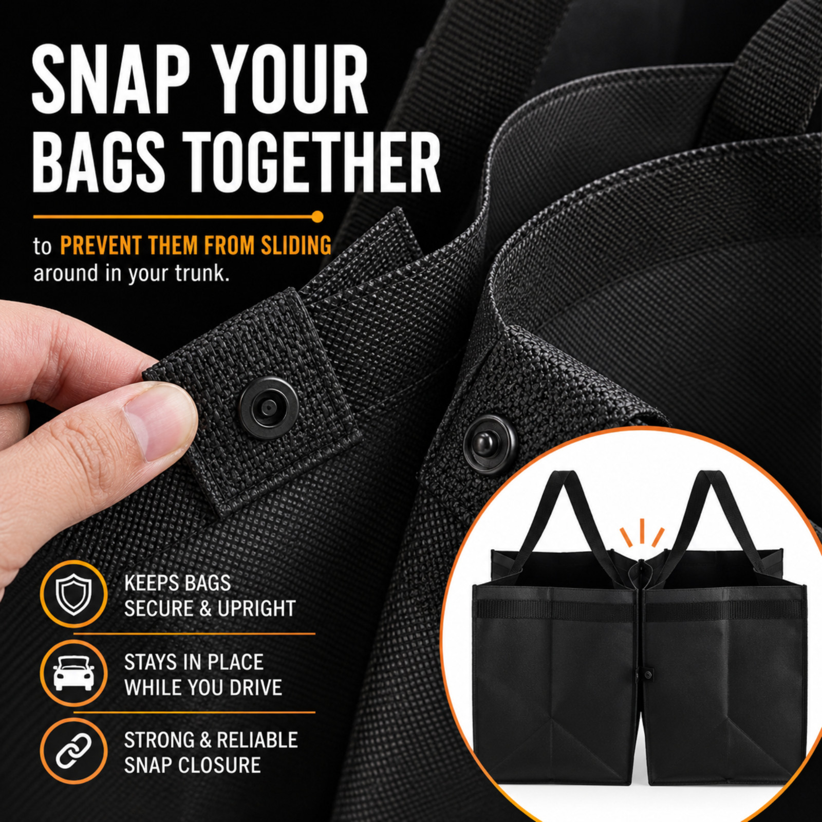Homemell Heavy Duty Reusable Grocery Bags, Large Shopping Tote Bag (6 & 4 Pack)