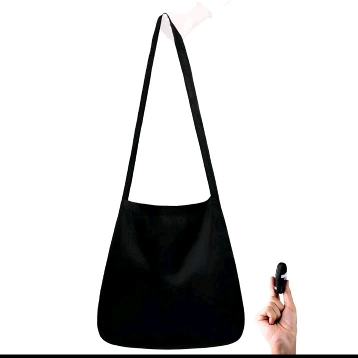 Ultra-Lightweight Men & Women Sling Bag Heavy Duty Foldable Crossbody Bag BLACK