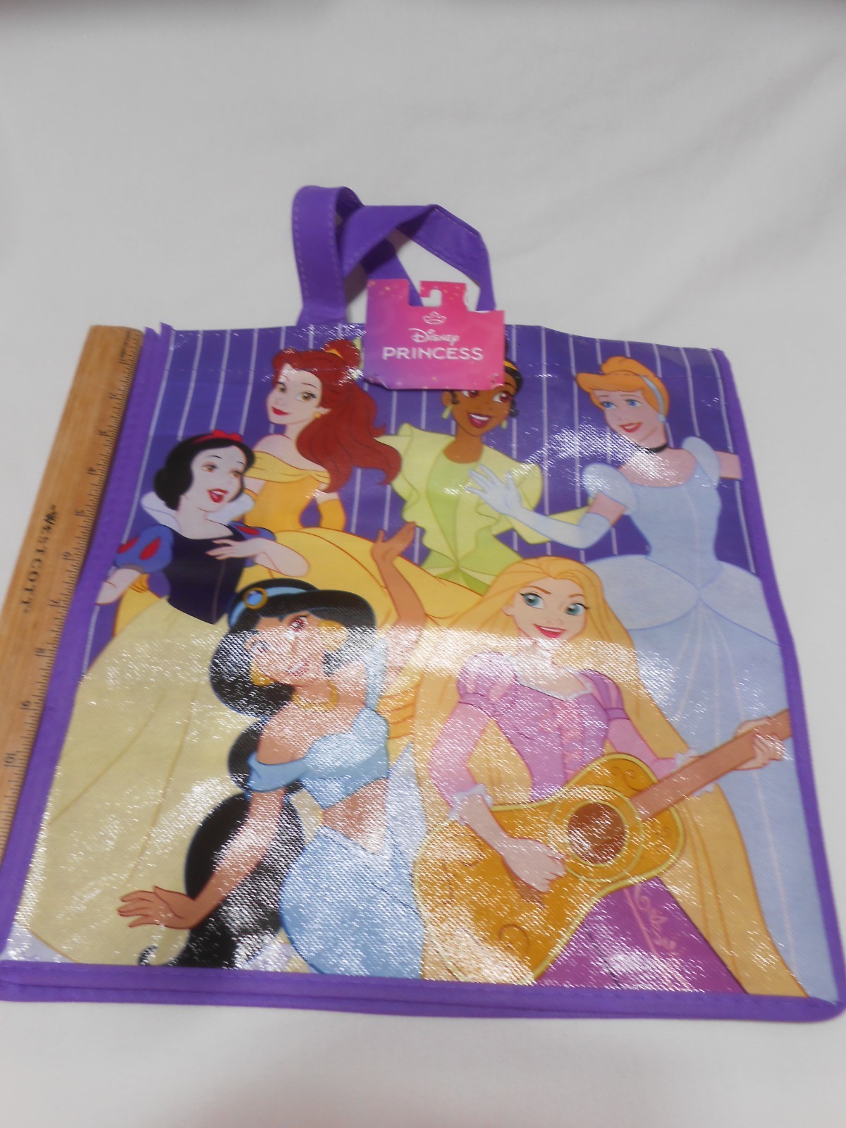 NEW KIDS DISNEY PRINCESS REUSABLE SHOPPING TOTE OVERNIGHT BAG w/ 2 HANDLES 👸🎁