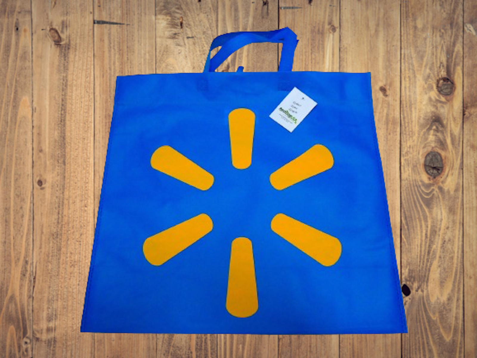Walmart Iconic Reusable Large Heavy~Duty Handled Shopping🛍 Bag 18″x17″x7″