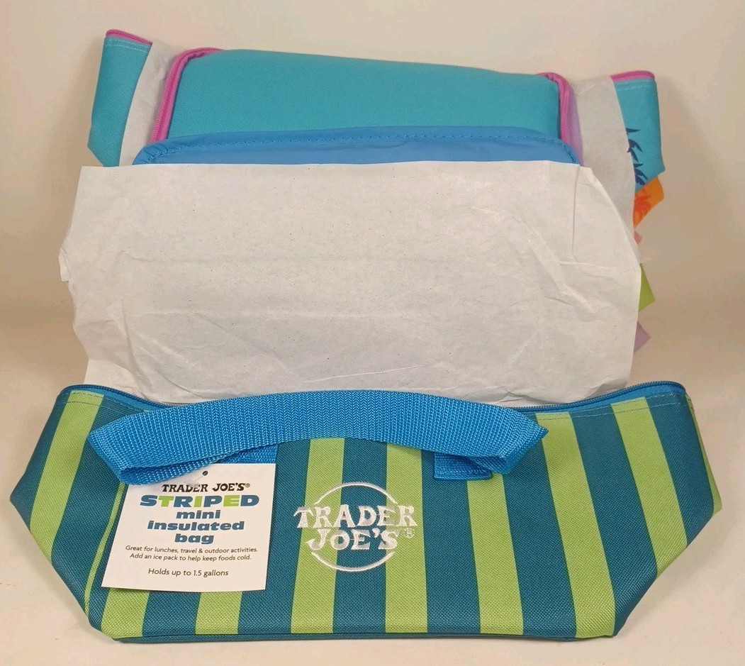 Trader Joes Summer 2026 Mini Insulated Tote Bags Complete Set of 6 New w Tags