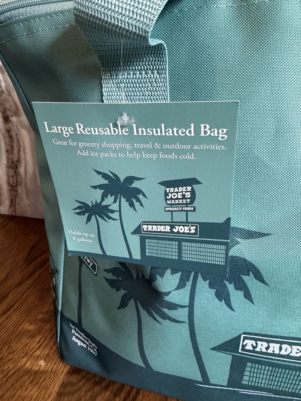 Trader Joe’s Cooler Bag Teal Green Large Insulated NEW 8 gal Ships Quick & Free