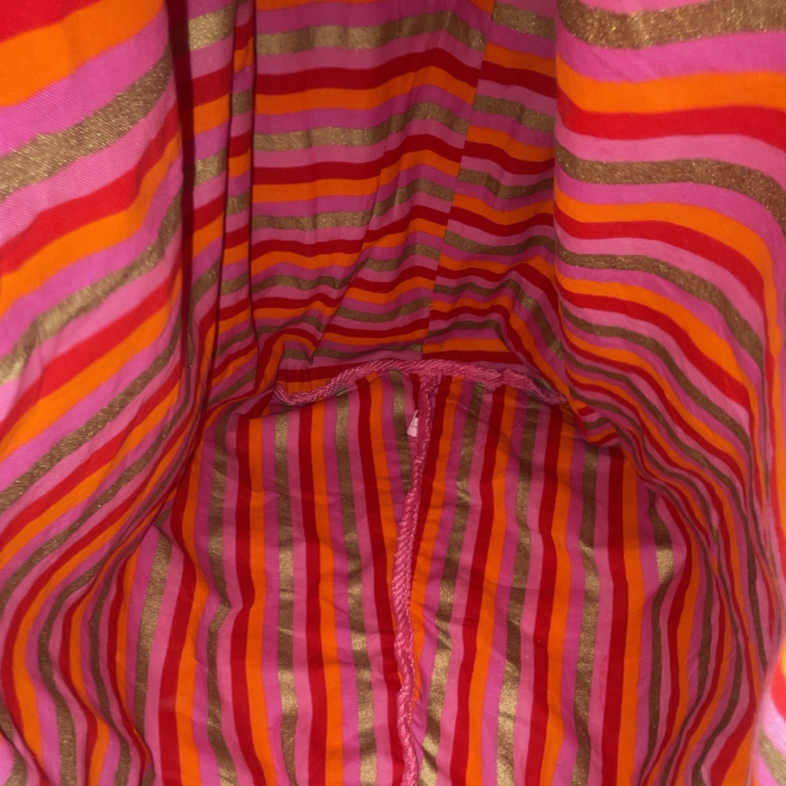 Victoria’s Secret Pink/Red Striped Tote Reusable Shopping Bag Double Handles