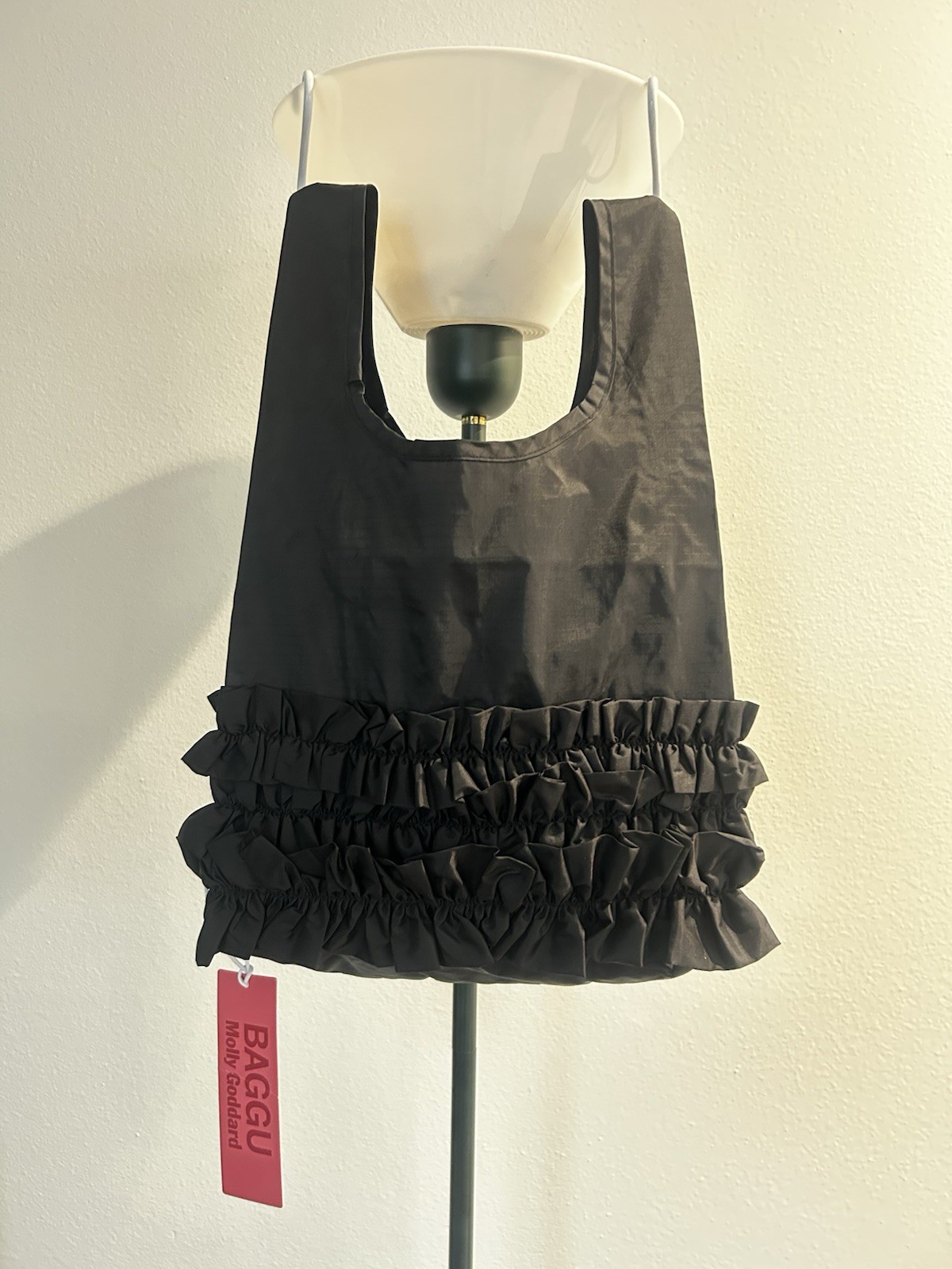 BAGGU x Molly Goddard Baby Ruffle Tote Bag Black 10.5x4x16.5