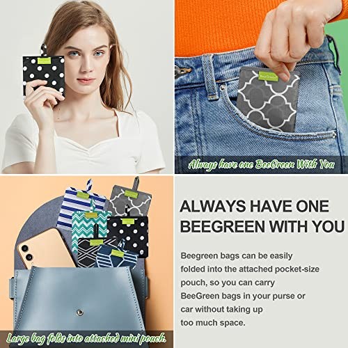 Grocery Bags | Reusable Gift A-geometric-black Gray Purple Navy Teal Brown