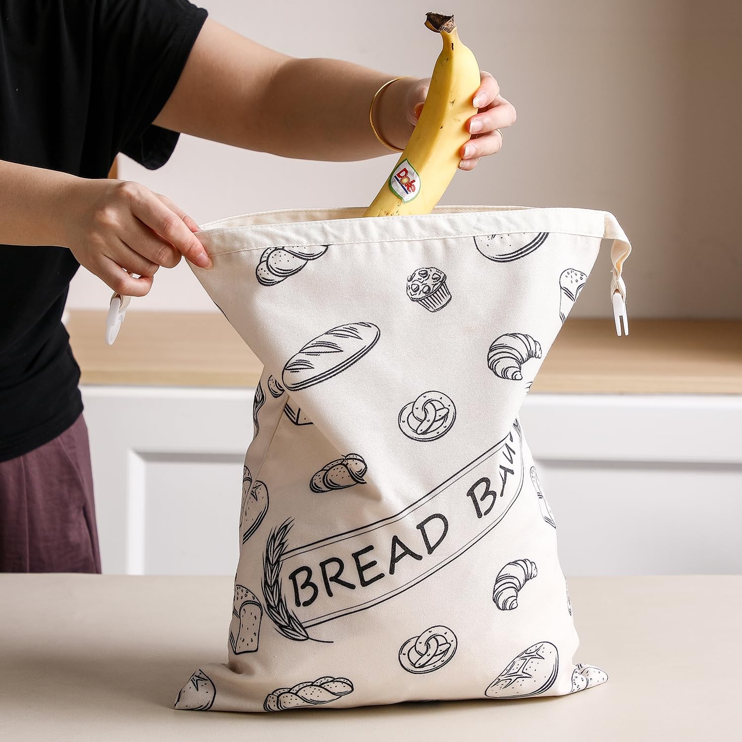 ByGuan Beeswax Reusable Bread Bags for 13 inches x 16.5 x 1 inch, MIX