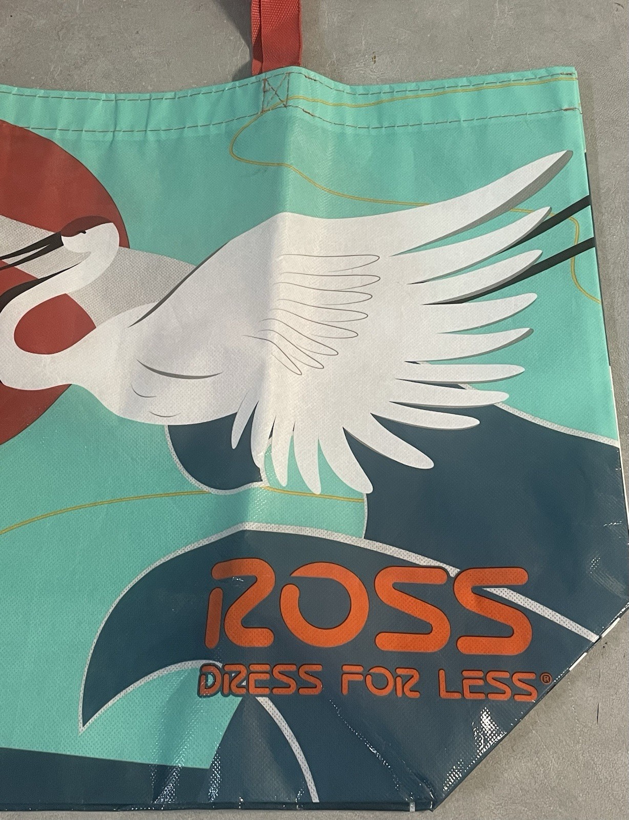 ROSS Dress For Less Reusable Shopping Bag Large Tote Whooping Crane & Egret New