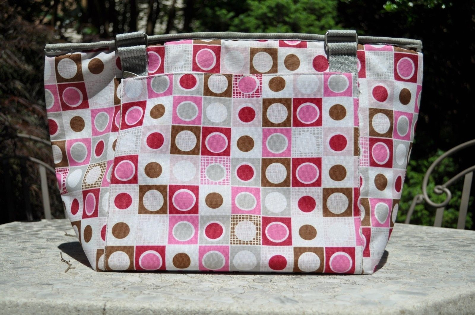 Picnic Time Topanga Insulated Cooler Tote (Pink Geo Print, 33L)