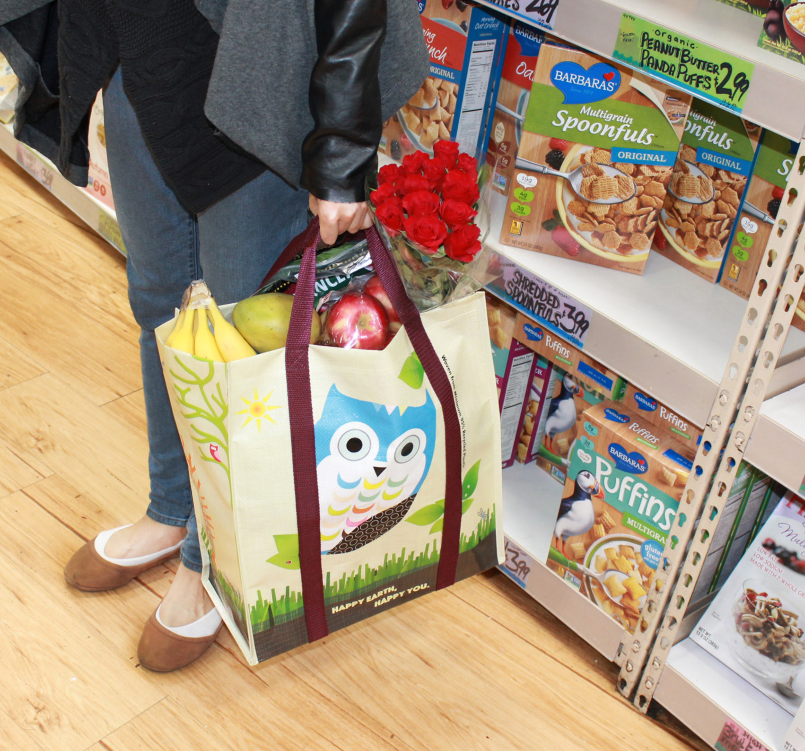 2 X Super Heavy Duty EcoJeannie Laminated Woven Reusable Shopping Bags/ Recycled