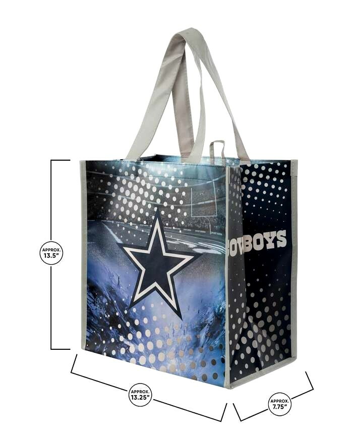 Dallas Cowboys Eco Reusable Shopping Tote Bag set of 4 double handles Logo new