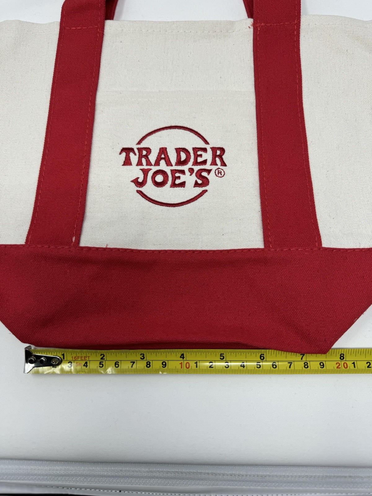 TRADER JOE’S RED MINI CANVAS TOTE BAG NWT FREE GIFT 🎁 VALENTINES DAY