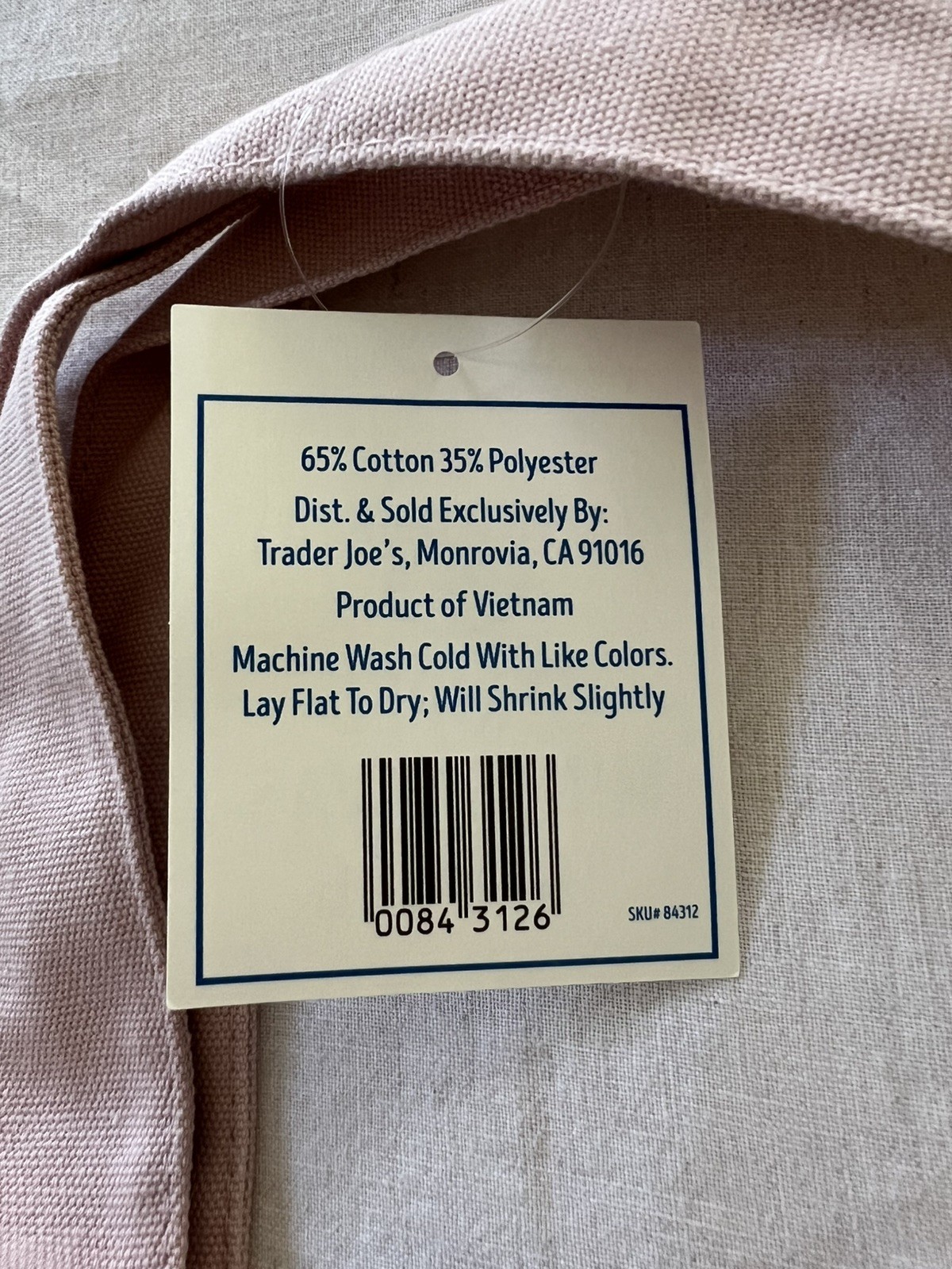 Trader Joe’s Limited Mini Canvas Pastel Striped Tote Bag 2026 Pink