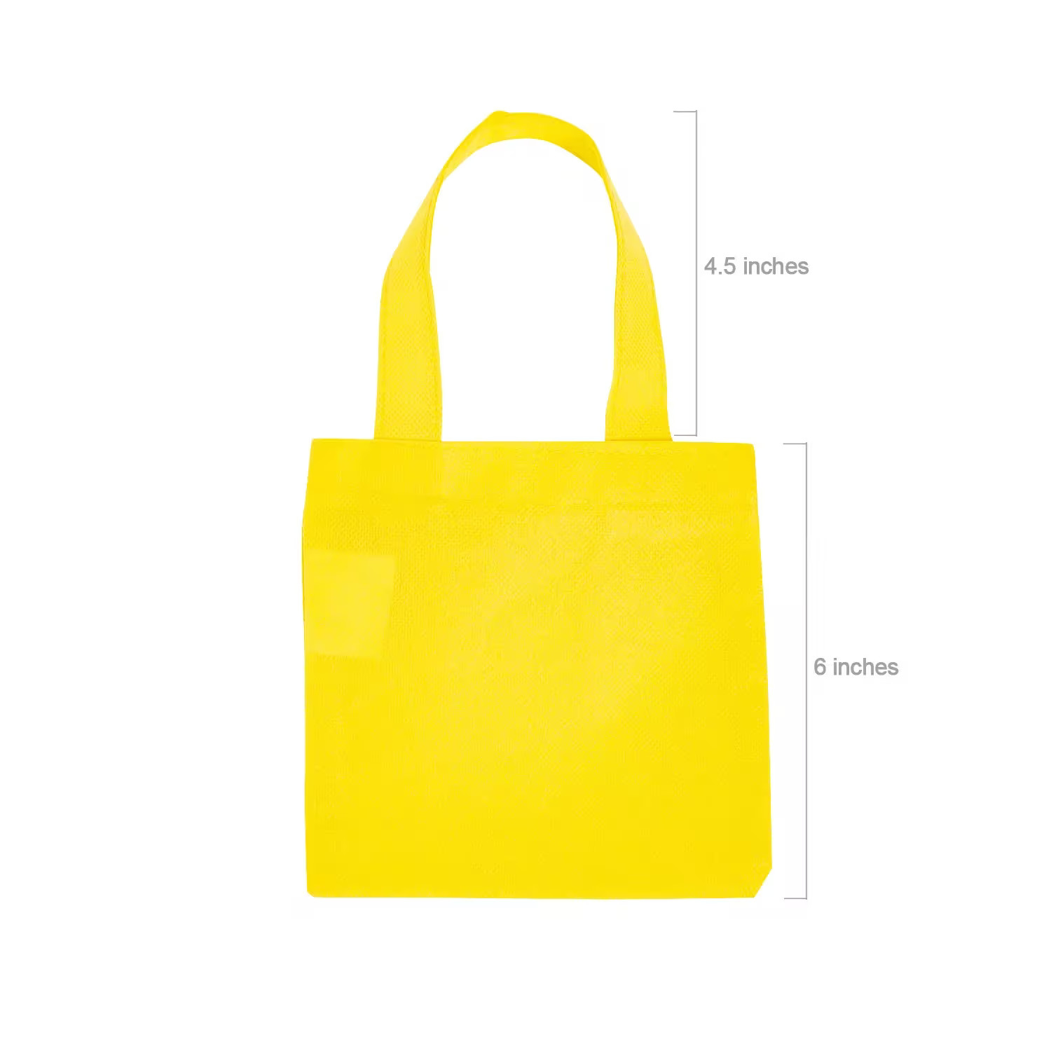 Mini Bright Color Nonwoven Tote Bags 6″ x 6″ Mega Bulk 300 Pc