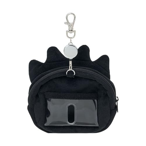 Sanrio Badtz-Maru Face-Shaped Pass Case & Pouch Cotton PVC Steel Polyester Pass