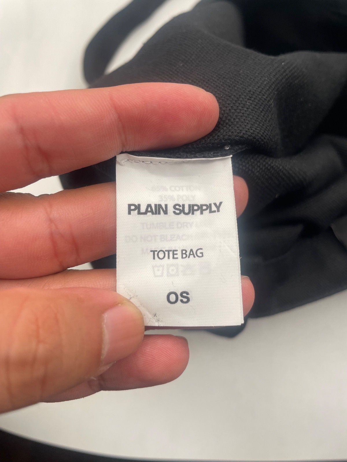 Plain Supply Tote Bag IMS Ibiza x Ultra Records Black One Size Cotton