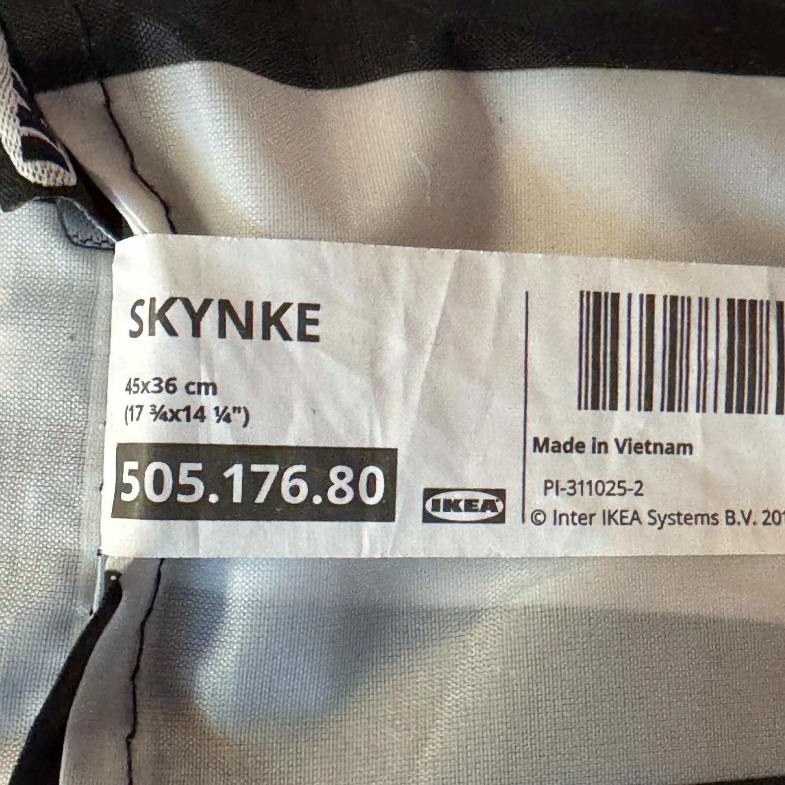SKYNKE Shopping laundry Bag black striped 17 ¾x14 ¼” 50517680 505.176.80 Ikea