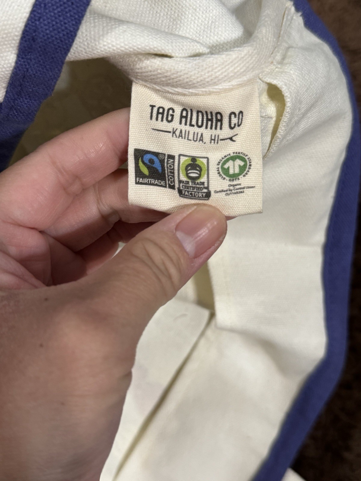New Tag Aloha And Whole Foods Hawaii Crown Floral Rope Print Large Organic Tote