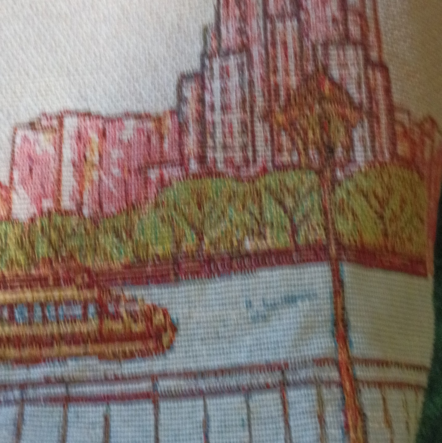 New York City Skyline Cityscape Tote Reusable Shopping Bag Beige Multicolor
