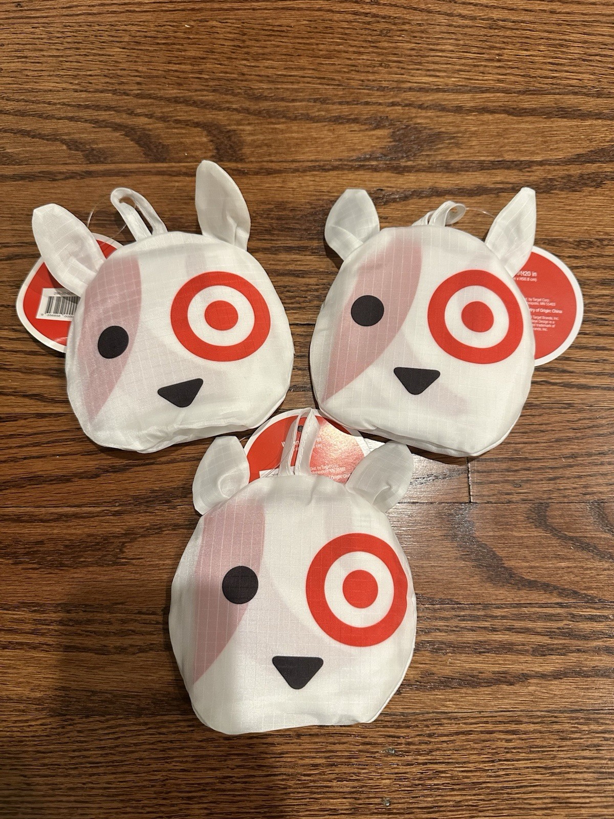 Target Bullseye Reusable Foldable Bags (Set of 3) – New with Tags
