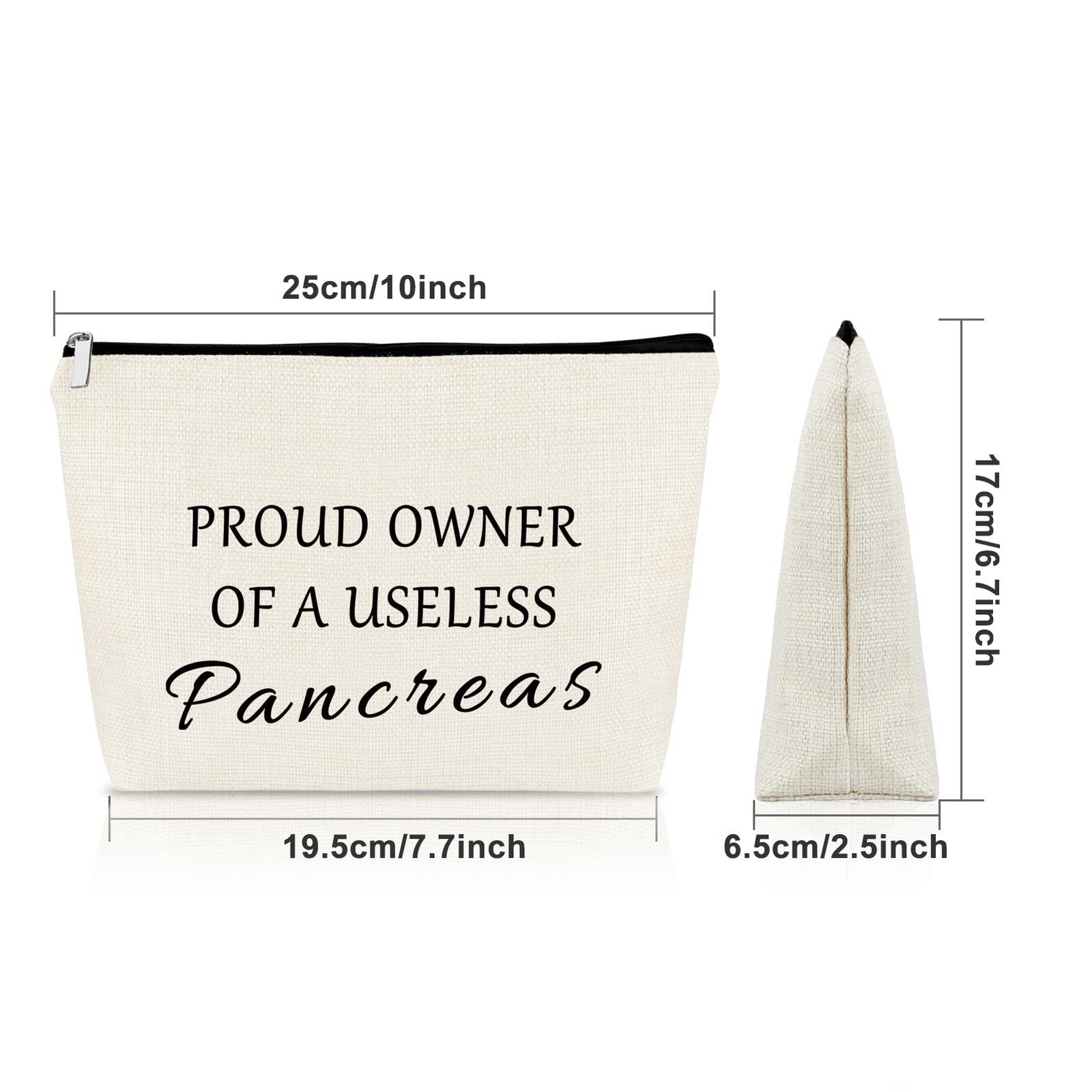 Sazuwu Diabetes Awareness Makeup Bag Proud Owner of a Useless Pancreas