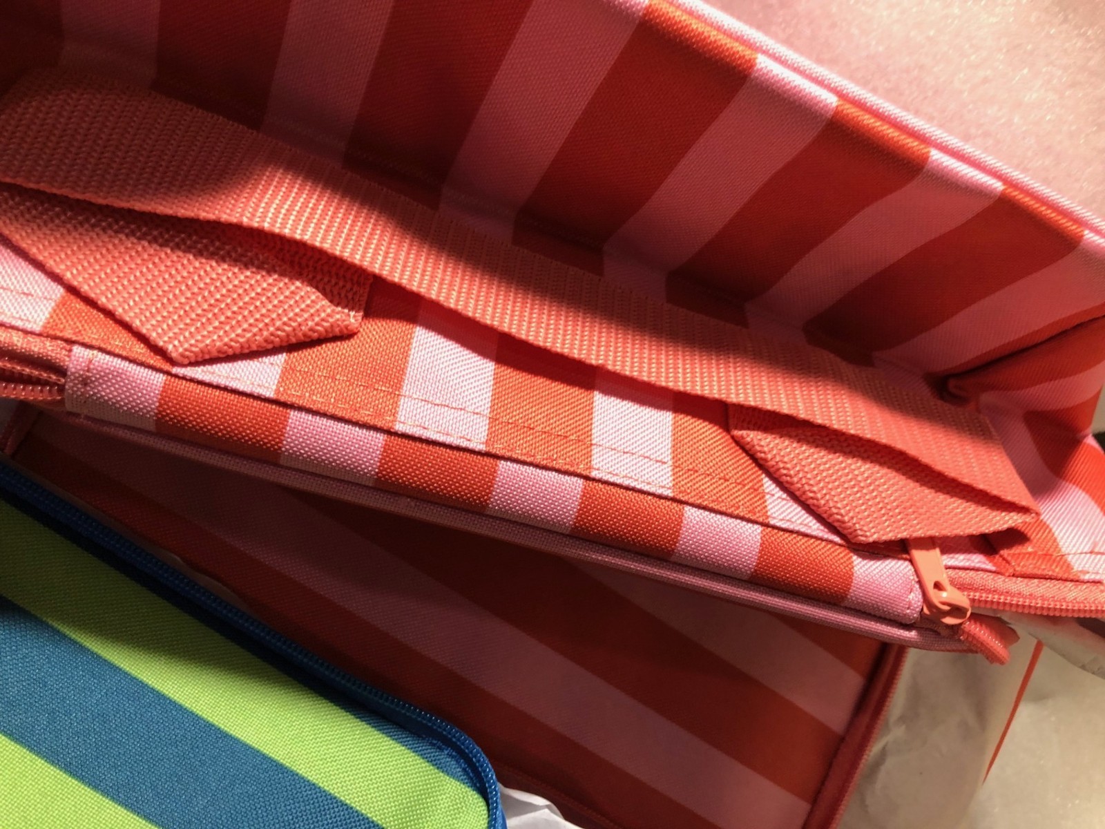 STRIPED PINK Trader Joe’s NEW AUTHENTIC SMALL INSULATED COOLER LUNCH TOTE BAG(DR