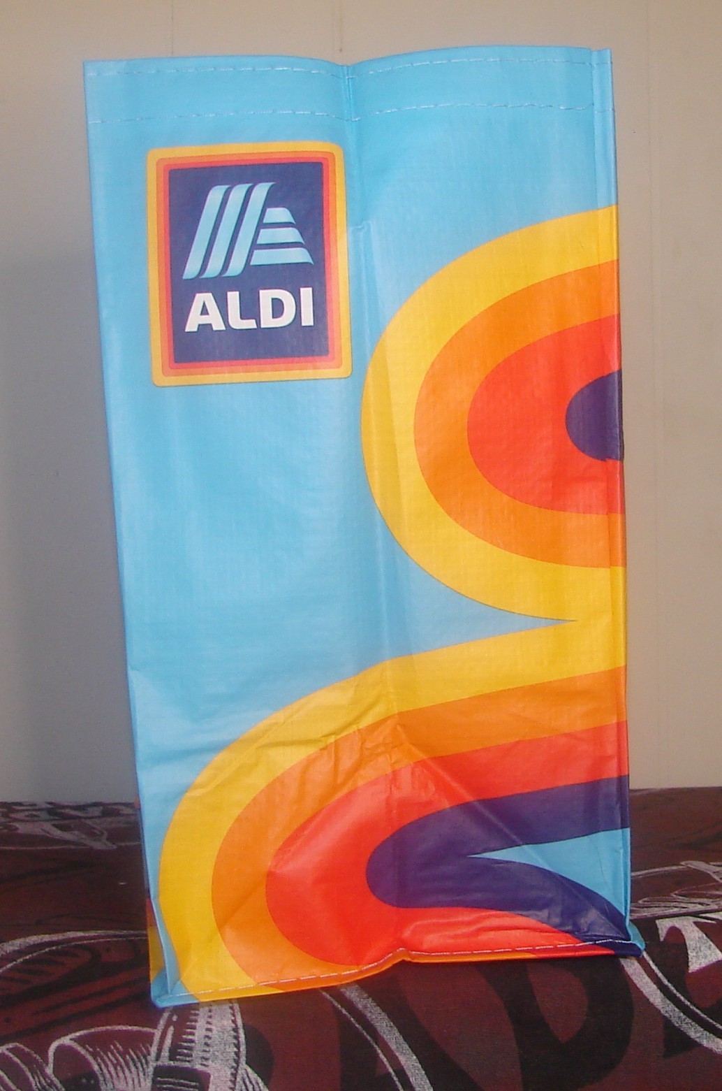 3 Aldi New Gear Collection Heritage Stripe Large Shopping Bag Tote Rainbow
