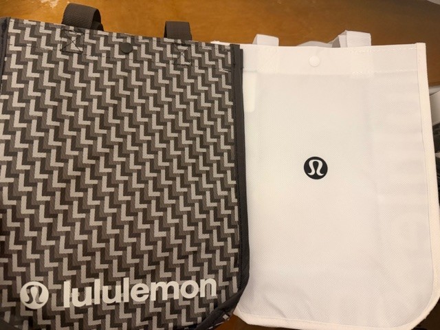 New Lululemon Bag Lot of 2 Small Reusable Tote Eco Friendly Travel, Lunch, Gym