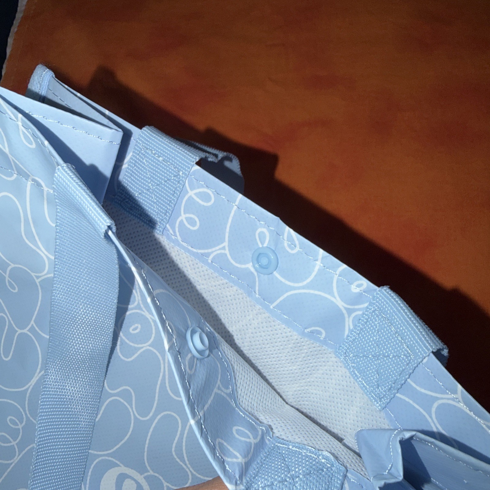 Lululemon Small Reusable Shopping Tote Lunch Bag LIGHT BLUE NEW