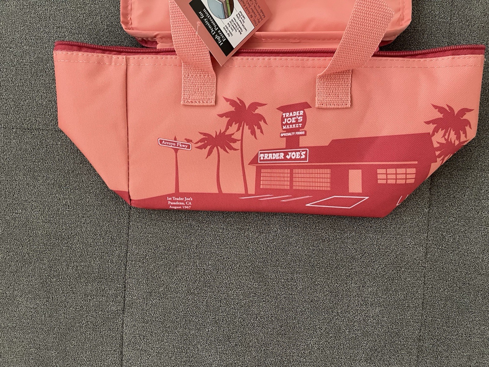 Trader Joe’s Mini Insulated Tote Bag Peach Color NWT! New Release