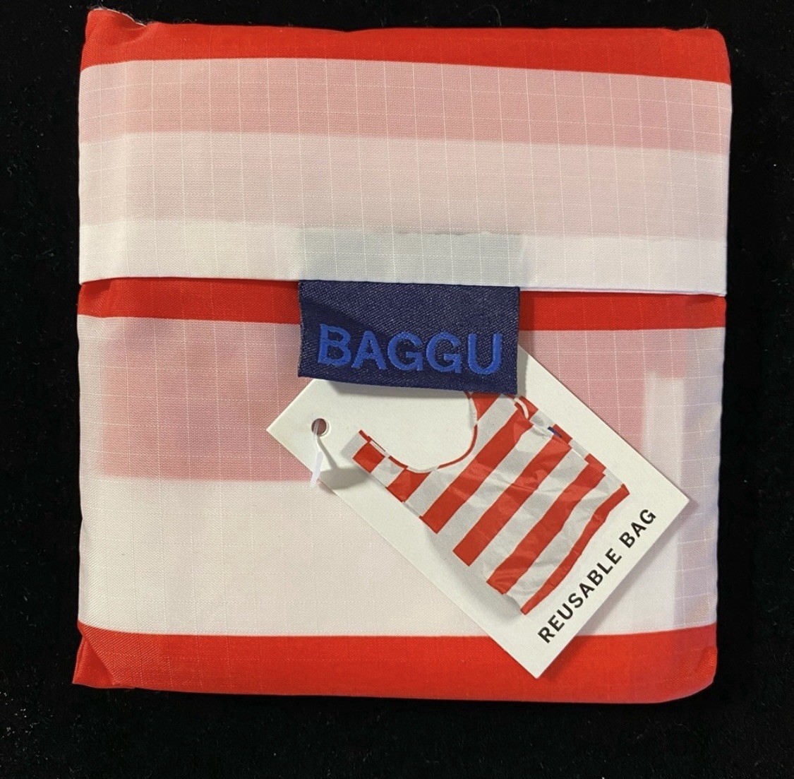 BAGGU RED AND WHITE STRIPE Standard Size Reusable Bag – NWT