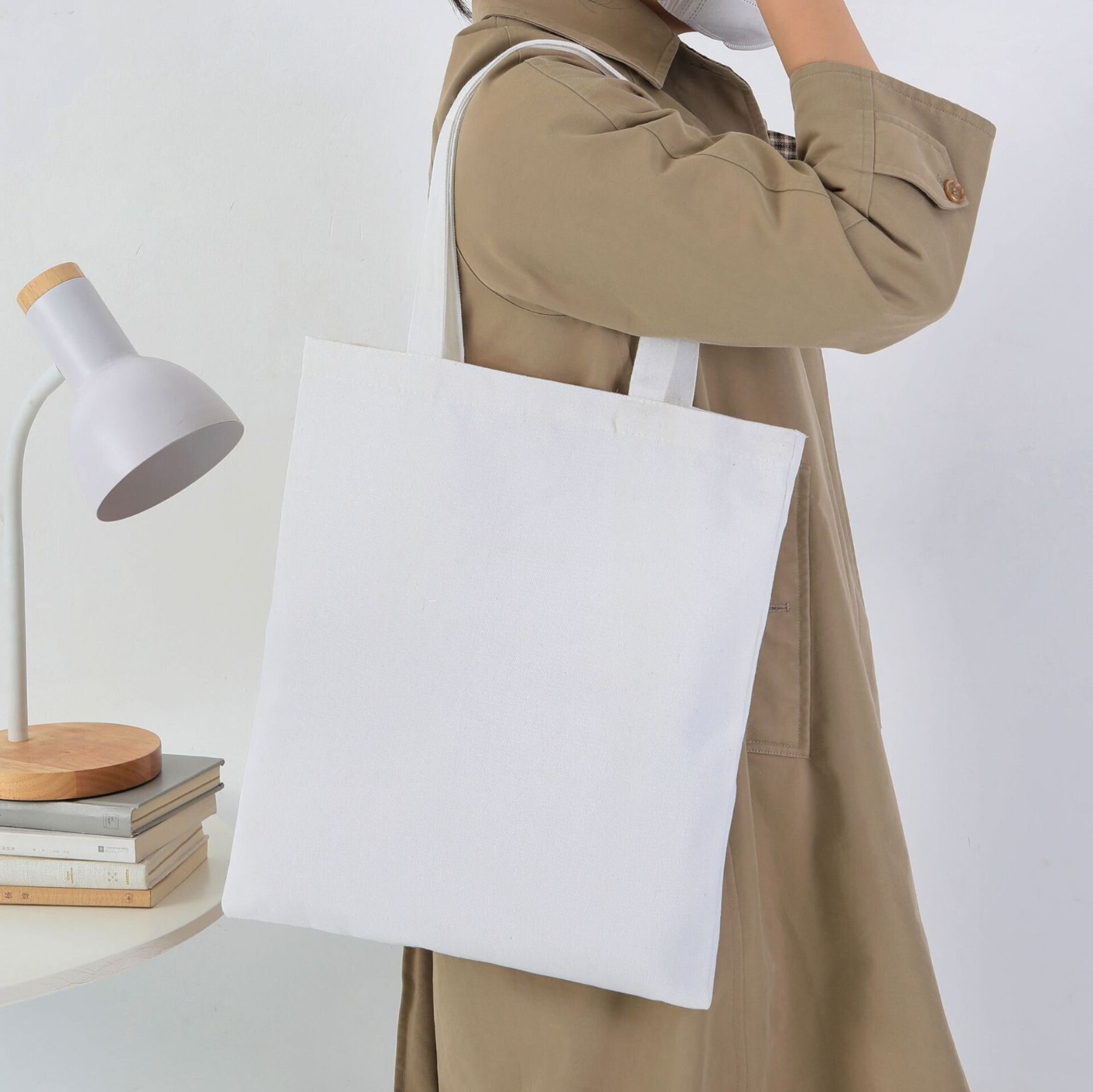 8×10″ Reusable Blank Canvas Tote Bags Shopping Bags Natural Eco Friendly Plain