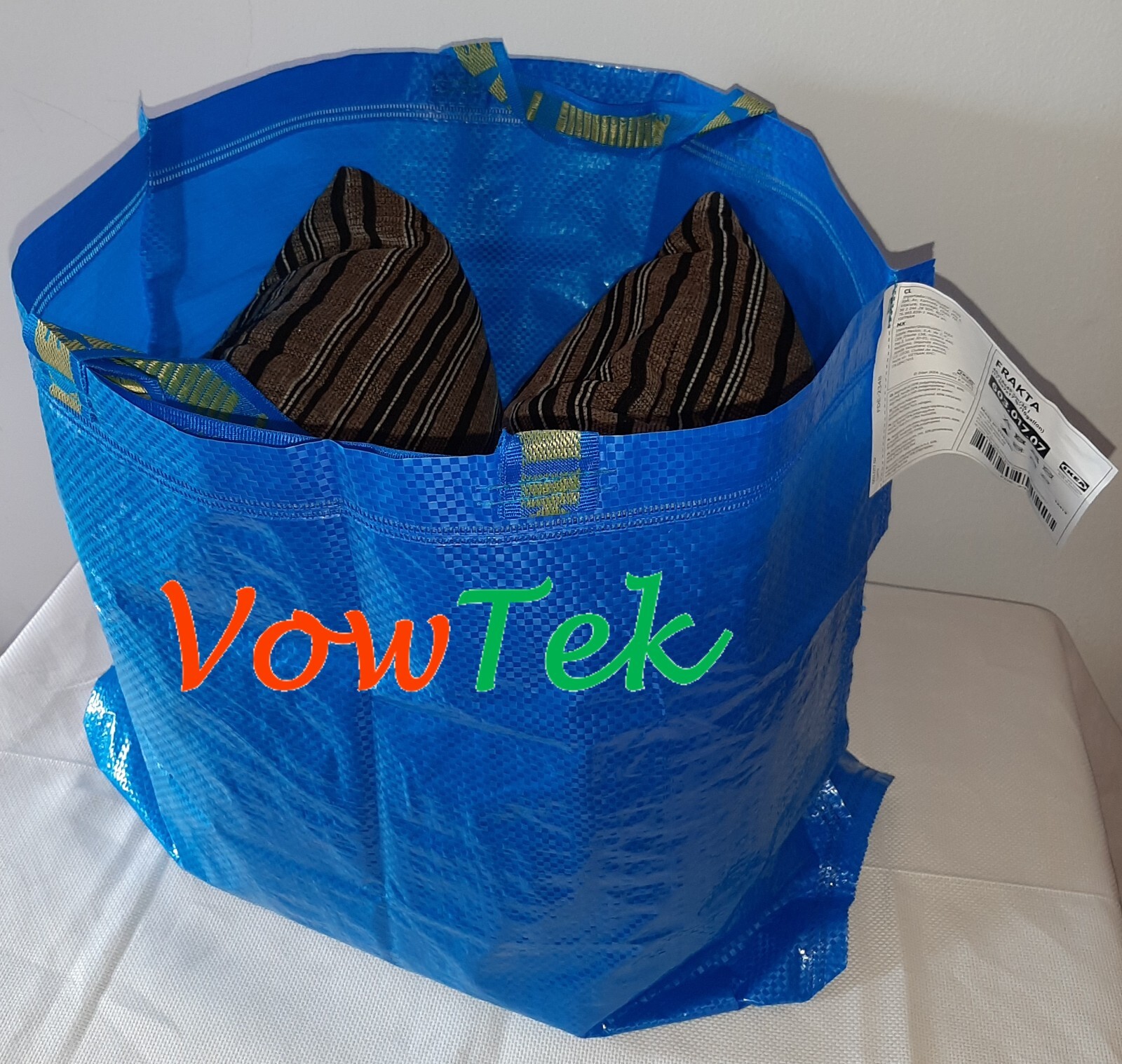 Two IKEA Medium ECO Friendly FRAKTA Tote for grocery shopping laundry storage