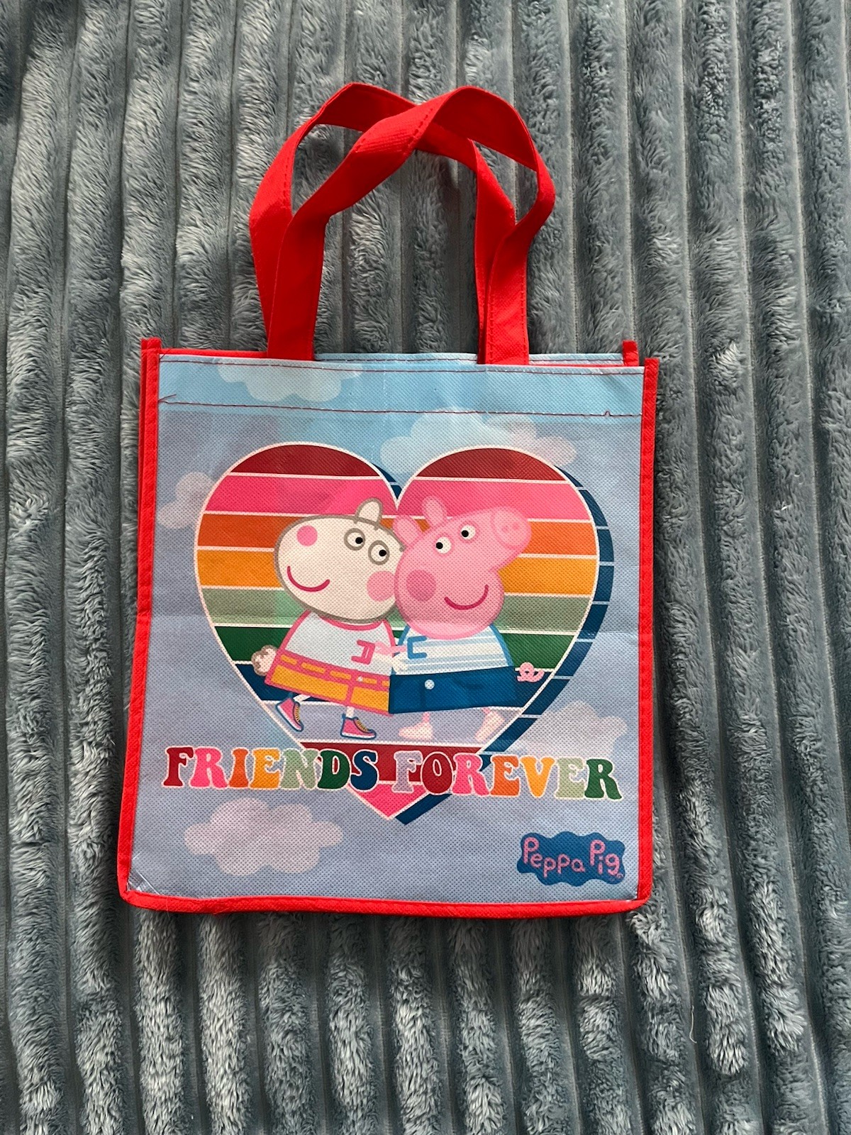 Peppa Pig Reusable Shopping Bag with Handles Red
