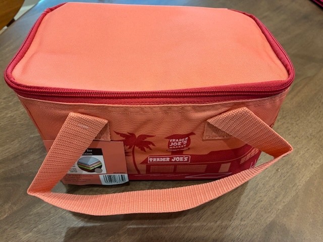 Trader Joe’s Mini Insulated Bag pink peach color new with tags