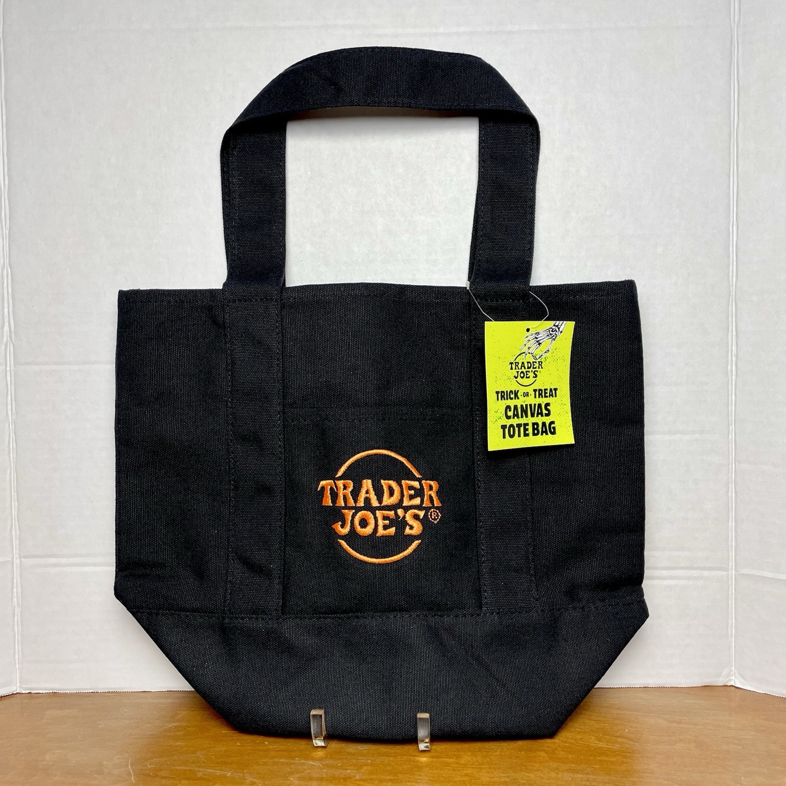 Trader Joe’s Halloween Trick-or-Treat Canvas Tote Bag BLACK NEW With Tag ⚫️ 🎃