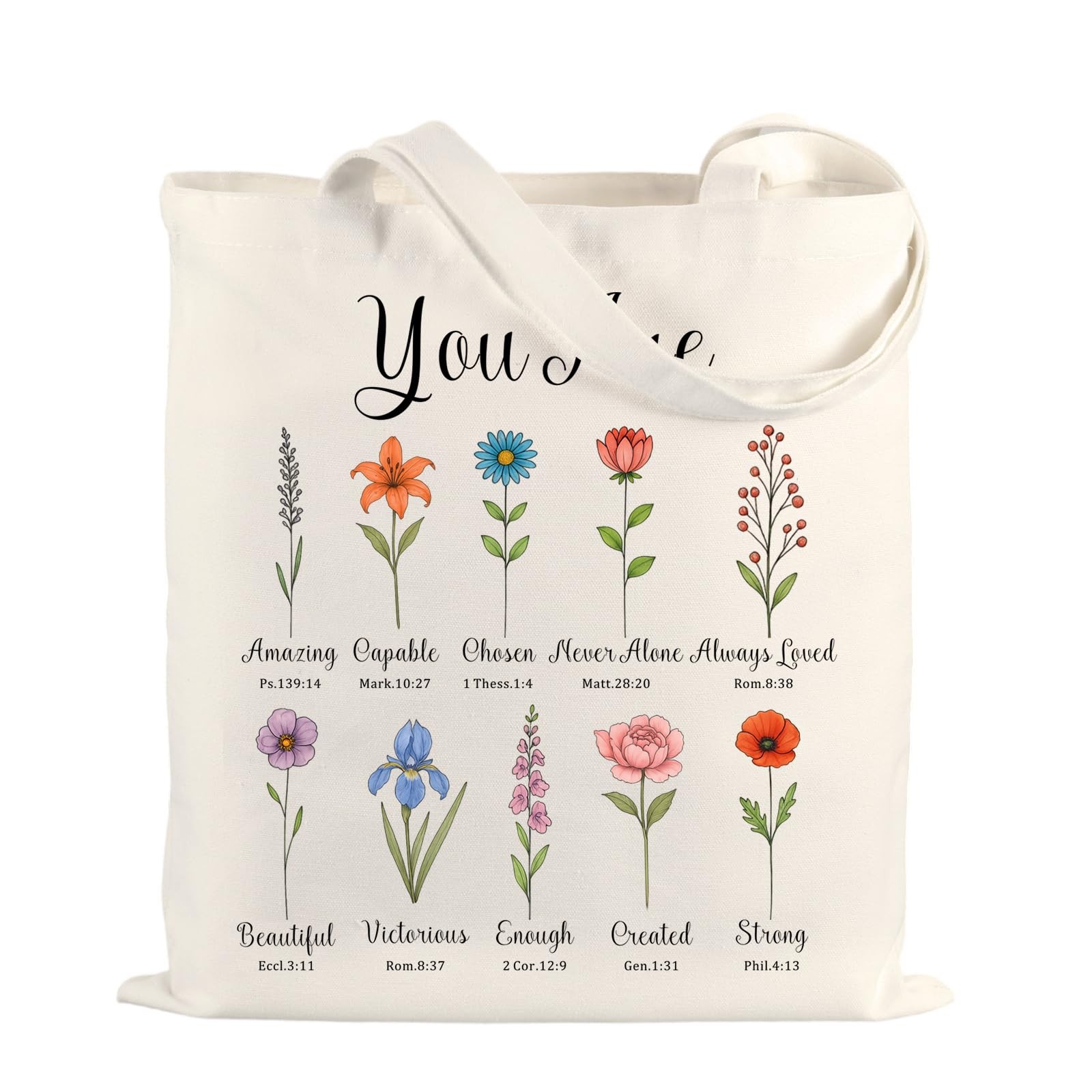 Christian Gifts for Baptism Easter Basket Stuffers Bible Tote Bag Scripture C…