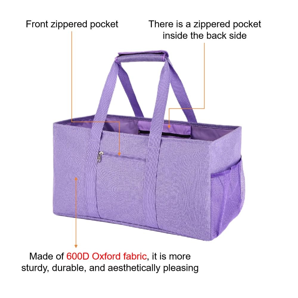 Extra Large Utility Tote BagReusable Shopping Bags with Handles – WaterproofF